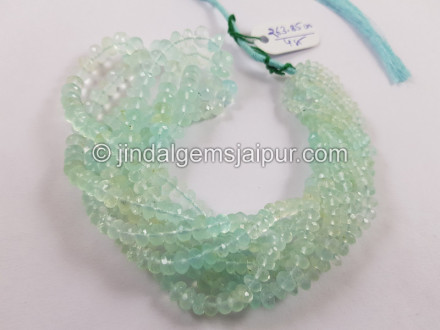 Natural Peruvian Blue Opal Faceted Roundelle Beads
